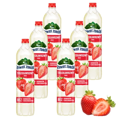 Żywiec Zdrój Napój niegazowany z nutą truskawki ZESTAW 6 x 1,2 l