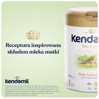 Kendamil Nature 1 HMO+ mleko organiczne bez oleju rybiego 800 g