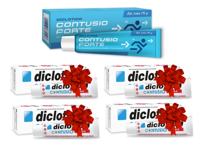 Diclotica Contusio Forte żel na ból obrzęk ukąszenia 75 g + 4 PRÓBKI 30 g GRATIS!