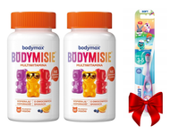 Bodymax Bodymisie żelki dla dzieci owocowe ZESTAW 2 x 60 sztuk + SZCZOTECZKA GRATIS!