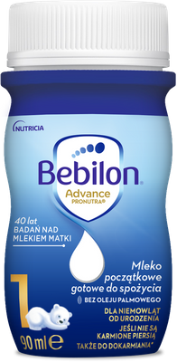 Bebilon 1 Pronutra-Advance Mleko początkowe w płynie od urodzenia RTF 90 ml
