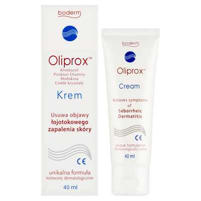 Oliprox Krem przeciwgrzybiczy ŁOJOTOKOWE ZAPALENIE SKÓRY GŁOWY I CIAŁA 40 ml