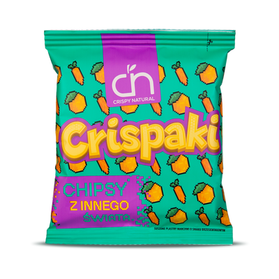 Crispy Natural marchew o smaku brzoskwiniowym - suszone kostki z marchwi ZESTAW 4 x 18 g