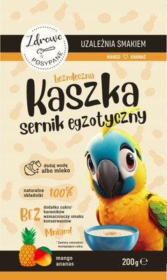 Zdrowo Posypane Kaszka bezmleczna sernik egzotyczny mango - ananas 200 g