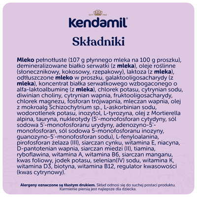 Kendamil Premium Box 1 mleko dla niemowląt od urodzenia ZESTAW 6 x 600 g
