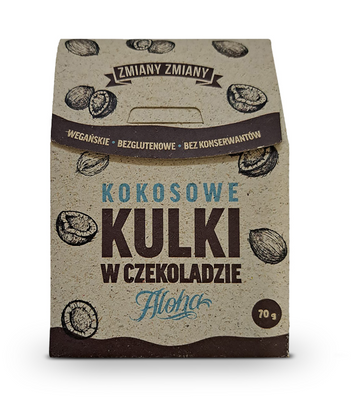 Zmiany Zmiany kokosowe kulki w czekoladzie Aloha 70 g