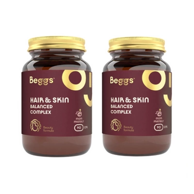 Beggs Balanced hair & skin COMPLEX suplement skóra i włosy 2 x 90 kapsułek