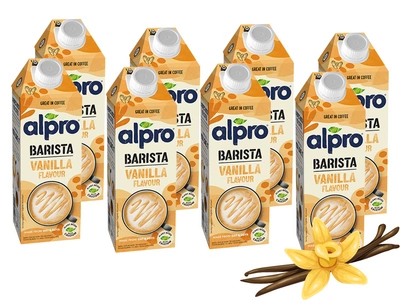 Alpro Barista Napój owsiano-sojowy o smaku waniliowym ZESTAW 8 x 750 ml