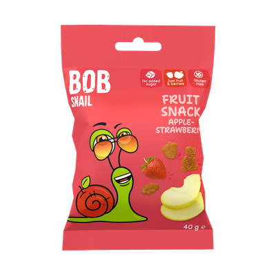 Bob Snail owocowe ZDROWE przekąski MIX w różnych smakach ZESTAW 7 x 40 g + 3 x BOB SNAIL 60 g GRATIS!