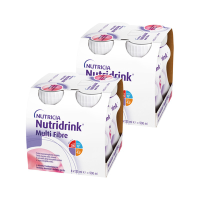 Nutridrink Multi Fibre TRUSKAWKA ZESTAW 8 x 125 ml