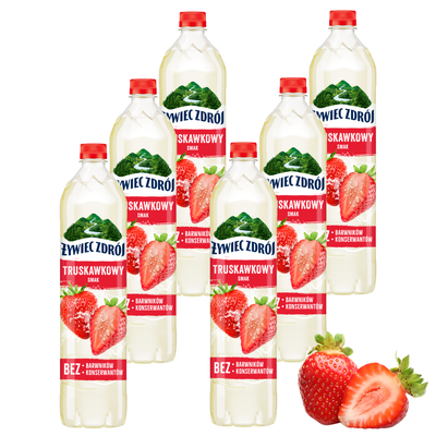 Żywiec Zdrój Napój niegazowany z nutą truskawki ZESTAW 6 x 1,2 l