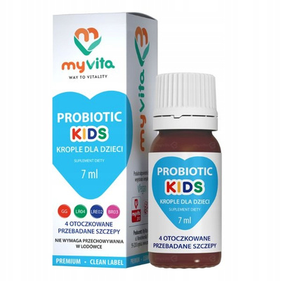 MyVita Probiotic KIDS CZYSTY SKŁAD probiotyk dla dzieci krople odporność 7 ml