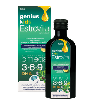 EstroVita Genius Kids kwasy omega 3-6-9 DHA 150 ml