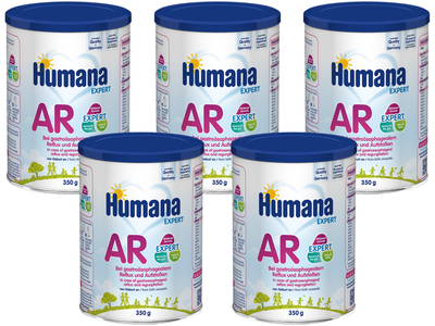 Humana Expert AR Żywność specjalnego przeznaczenia medycznego od urodzenia przeciw ulewaniu ZESTAW 5 x 350 g