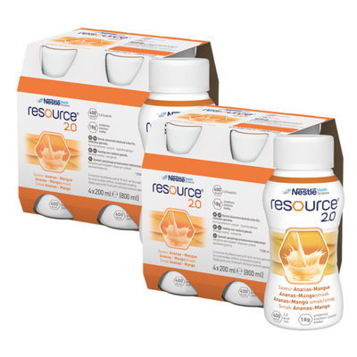 Nestlé Resource 2.0 Preparat odżywczy w płynie smak ananas-mango 8 x 200 ml