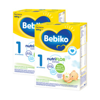Bebiko 1 Mleko początkowe dla niemowląt od urodzenia 2x600 g