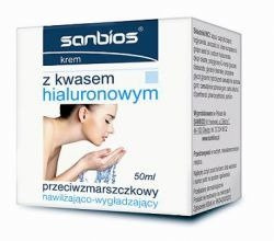 SANBIOS Przeciwzmarszczkowy krem z kwasem hialuronowym przeciwzmarszczkowy 50ml 