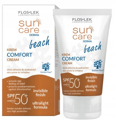 FLOS-LEK SUN CARE KREM DO TWARZY i ciała comfort SPF 50+ Derma Beach 50 ml