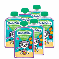BoboVita Mus jabłko pomarańcza i soczyste mango KICIA KOCIA po 6 miesiącu 6 x 100 g