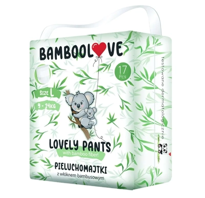 BAMBOOLOVE Lovely pants pieluchomajtki rozmiar L (10-14kg) 17 sztuk