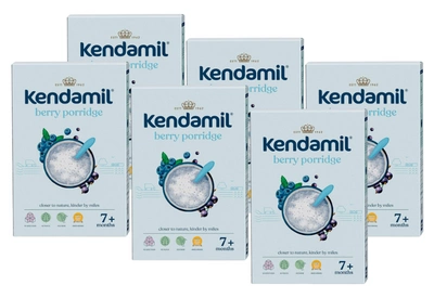 Kendamil kaszka mleczna z owocem leśnym od 7 miesiąca ZESTAW 6x150g