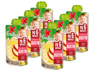 Kubuś Baby Mus deser owocowy z budyniem bananowy ZESTAW 6 x 100 g