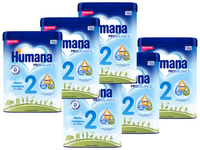 Humana ProBalance 2 Mleko następne po 6. miesiącu ZESTAW 6 x 750 g + 3 MUSY HUMANA GRATIS!