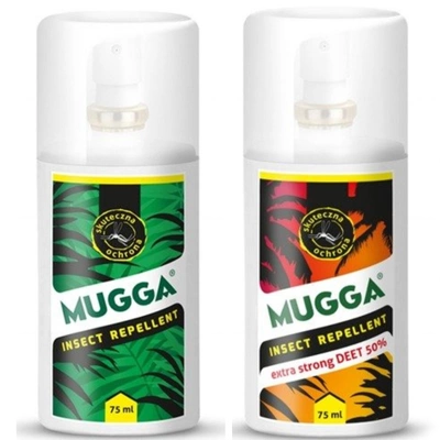 Mugga spraye odstraszające na owady i kleszcze dla dzieci i dorosłych 2 sztuki