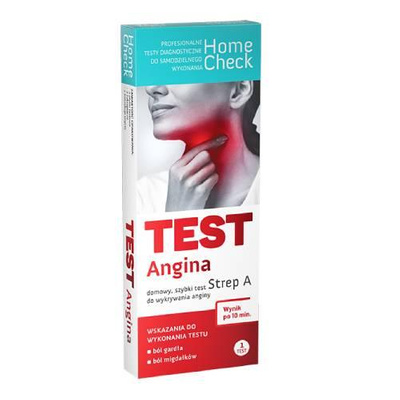 Home Check test ANGINA ból gardła migdałków 1 sztuka