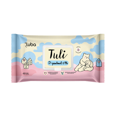 Luba Tuli D-pantenol 5%, nawilżane chusteczki dla dzieci 48 sztuk