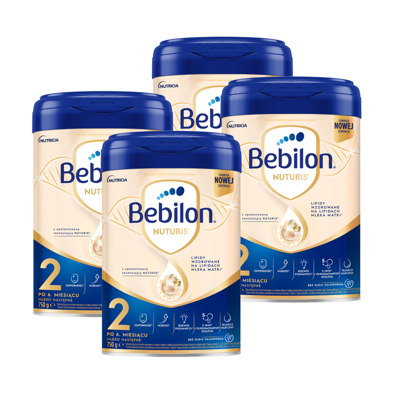 Bebilon NUTURIS 2 mleko następne po 6. miesiącu ZESTAW 4 x 750 g