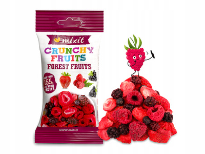 Mixit chrupiące owoce do kieszeni mieszanka leśna ZDROWA PRZEKĄSKA 20 g 