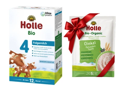 Holle mleko następne 4 BIO dla niemowląt od 12 miesiąca życia 600 g + GRATIS!