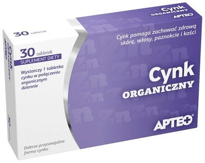 APTEO Cynk organiczny 30tab 