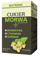 Sanbios cukier morwa+ berberyna cynamon gurmar 60 kapsułek + PRÓBKA GRATIS!