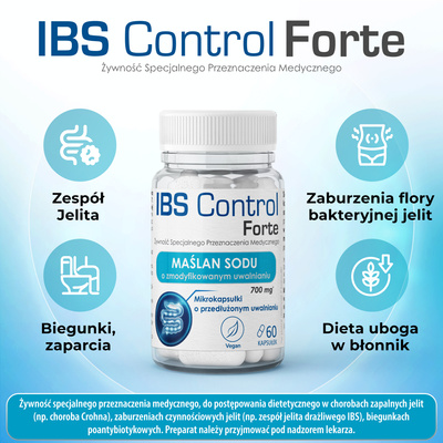 IBS-Control MAŚLAN SODU KWAS MASŁOWY JELITA 60 kapsułek