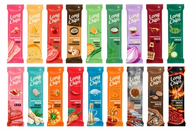 LONG CHIPS ogromny zestaw różne smaki 18 opakowań