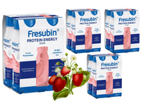 Fresubin® Protein Energy Drink,  smak poziomkowy ZESTAW 16 x 200ml. Żywność specjalnego przeznaczenia medycznego. Bogata w białko