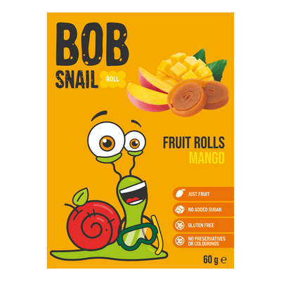 Bob Snail Rollsy owocowe Mango bez cukru 60 g