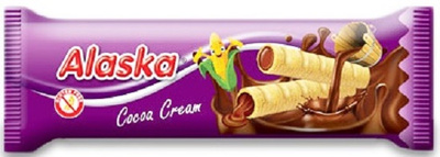 Alaska bezglutenowe, kukurydziane rurki z kremem kakaowym 18 g