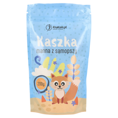 Krukam kaszka manna z samopszy dla dzieci naturalna 200 g