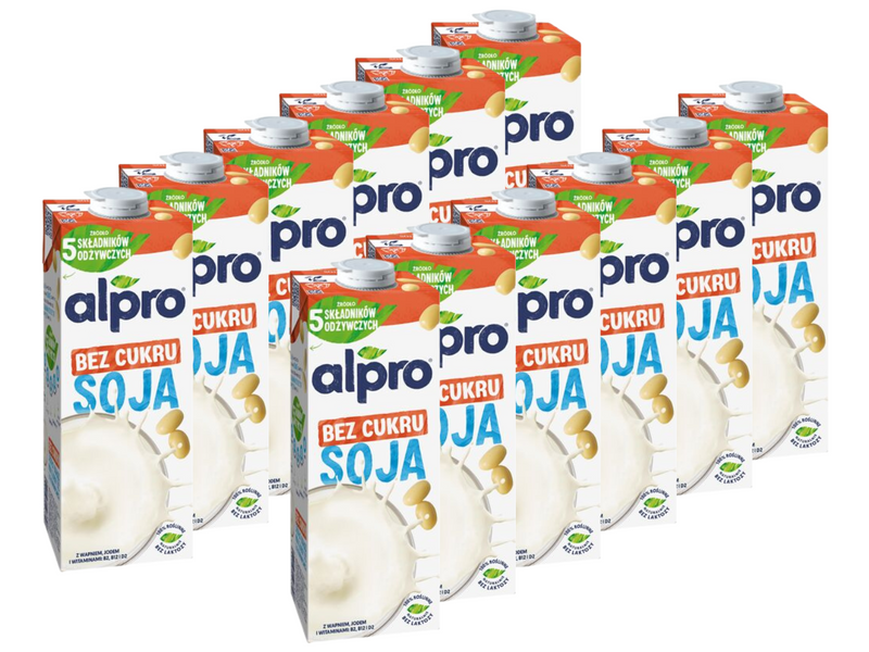 Alpro Napój sojowy niesłodzony 12x1L