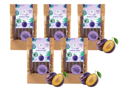 Śliwkowe rollsy naturalny prebiotyk i źródło błonnika ZESTAW 5 x 50 g