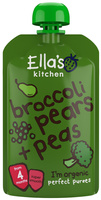 Ella's Kitchen BIO obiadek gruszka, groszek, brokuły ZESTAW 3 x 120 g