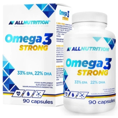Allnutrition Omega 3 strong ZESTAW 2 x 90 kapsułek + Witamina D3 GRATIS!