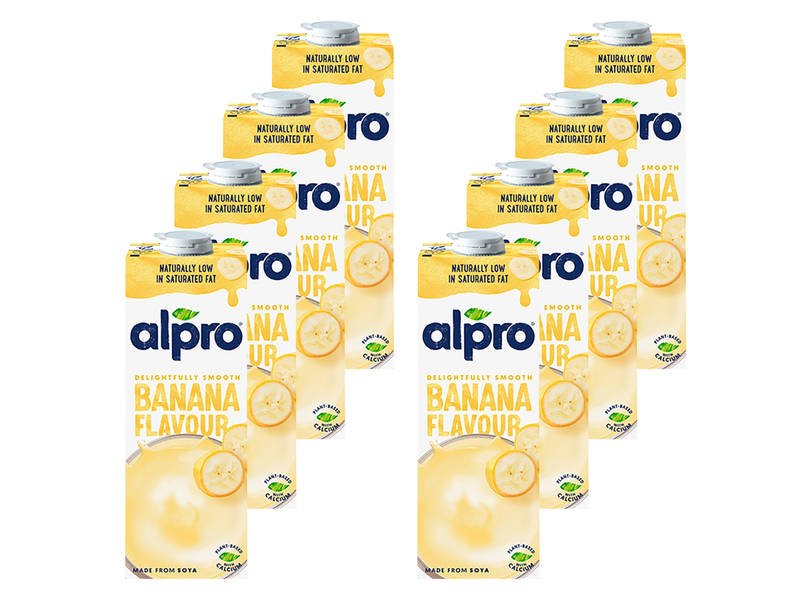 Alpro roślinny napój bananowy ZESTAW 8 x 1 L