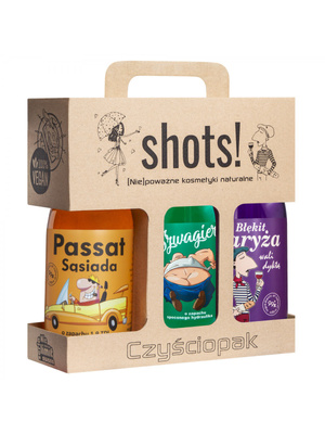 Shots! - Czyściopak Męski Żel pod prysznic 3x500ml