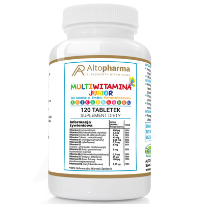 ALTO PHARMA Multiwitamina junior dla dzieci do ssania 120 tabletek