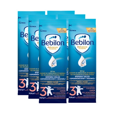 Bebilon 3 Advance Pronutra Junior po 1. roku życia saszetka ZESTAW 6 x 30,8 g