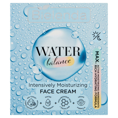 Bielenda water balance intensywnie nawilżający krem do twarzy 50ml